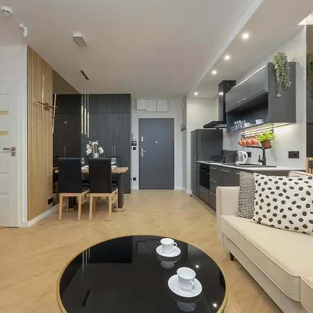 Black And Beige With Balcony And Parking In By Renters Apartment